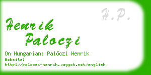 henrik paloczi business card